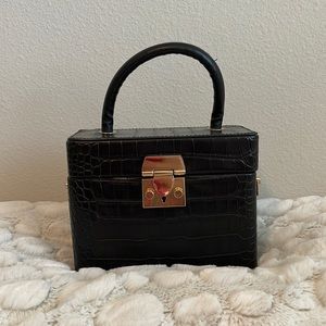 Black boxy handbag